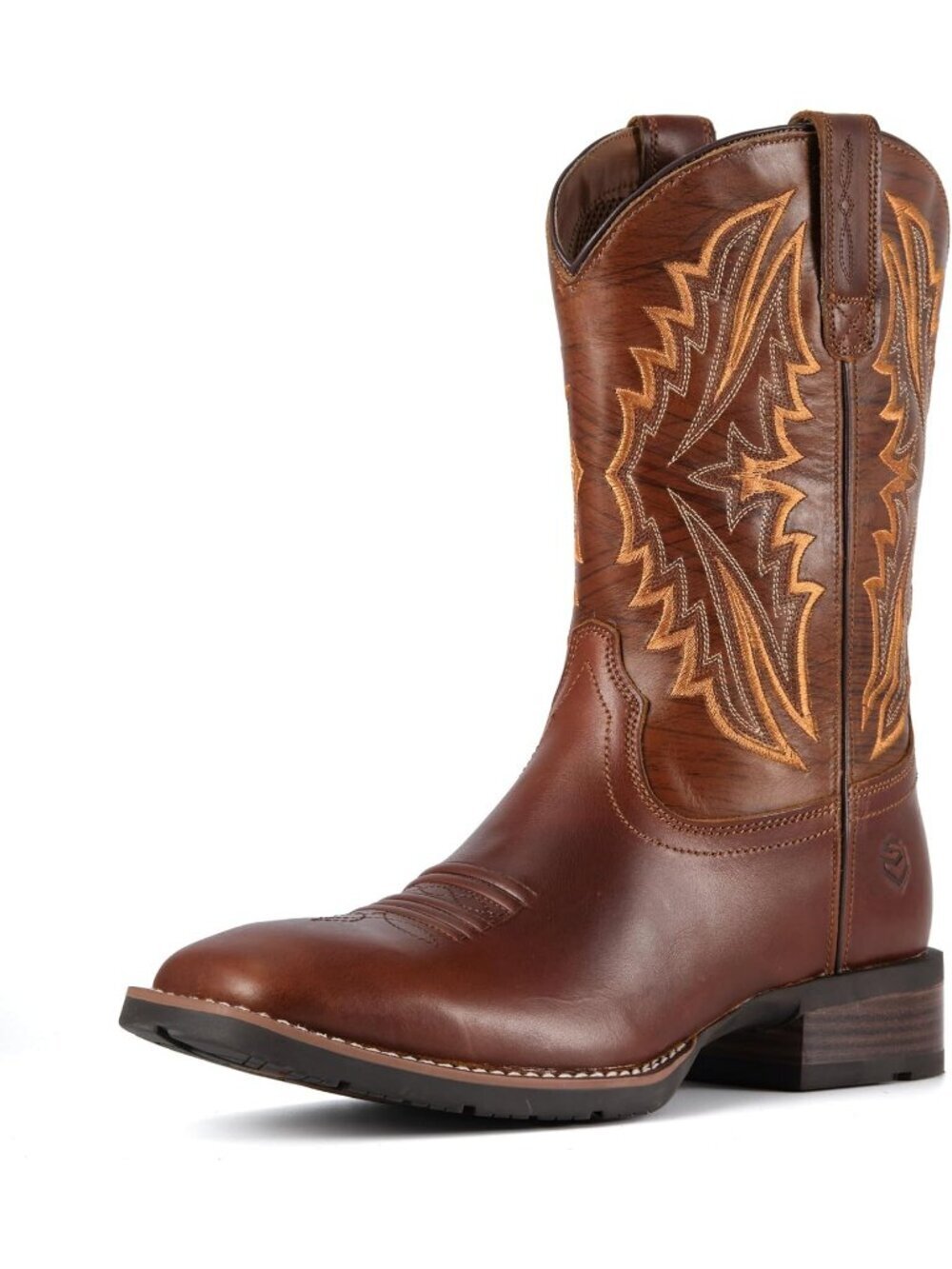 Men's Dry Creek Tan Pull On Mid Calf Wellington Square Toe Western Cowboy Boot
